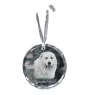 Pyrenean Mastiff, Mastín del Pirineo - crystal bauble with a photo, dog photo in crystal, personalized Christmas tree ornament by Art-Dog brand