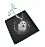 Pyrenean Mastiff, Mastín del Pirineo - crystal bauble with a photo, dog photo in crystal, personalized Christmas tree ornament by Art-Dog brand