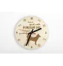 Pungsan dog, Korean Phungsan, Poongsan, Pungsangae - clock with a dog, wooden clock, wall clock for dog lovers, clock for desk and shelf, Art-Dog