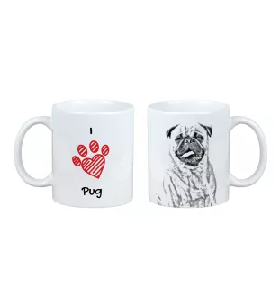 Carlin, Pug, Mops - tasse avec chien, une tasse adorable avec une illustration, un cadeau avec votre photo de la marque Art-Dog