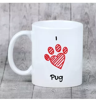 Carlin, Pug, Mops - tasse avec chien, une tasse adorable avec une illustration, un cadeau avec votre photo de la marque Art-Dog