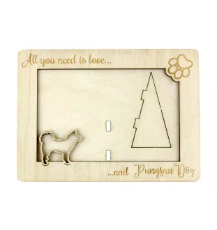 Pungsan dog, Korean Phungsan, Poongsan, Pungsangae - Cadre photo, cadre en bois gravé, un joli gadget pour l'amoureux des chiens par Art-Dog