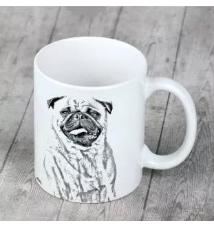 Carlin, Pug, Mops - tasse avec chien, une tasse adorable avec une illustration, un cadeau avec votre photo de la marque Art-Dog