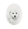 Pyrenean Mastiff, Mastín del Pirineo - commemorative plaque with a photo of a dog, tombstone with a print, personalized oval plaque from the Art-Dog brand