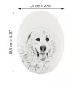 Pyrenean Mastiff, Mastín del Pirineo - commemorative plaque with a photo of a dog, tombstone with a print, personalized oval plaque from the Art-Dog brand