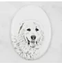 Pyrenean Mastiff, Mastín del Pirineo - commemorative plaque with a photo of a dog, tombstone with a print, personalized oval plaque from the Art-Dog brand