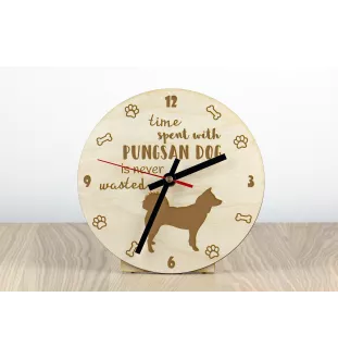 Pungsan dog, Korean Phungsan, Poongsan, Pungsangae - horloge avec chien, horloge en bois avec gravure, horloge personnalisée par Art-Dog