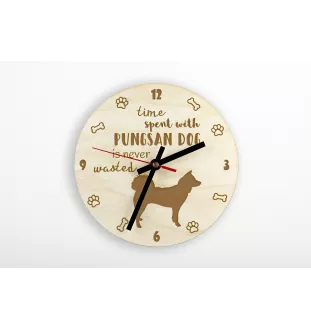 Pungsan dog, Korean Phungsan, Poongsan, Pungsangae - horloge avec chien, horloge en bois avec gravure, horloge personnalisée par Art-Dog