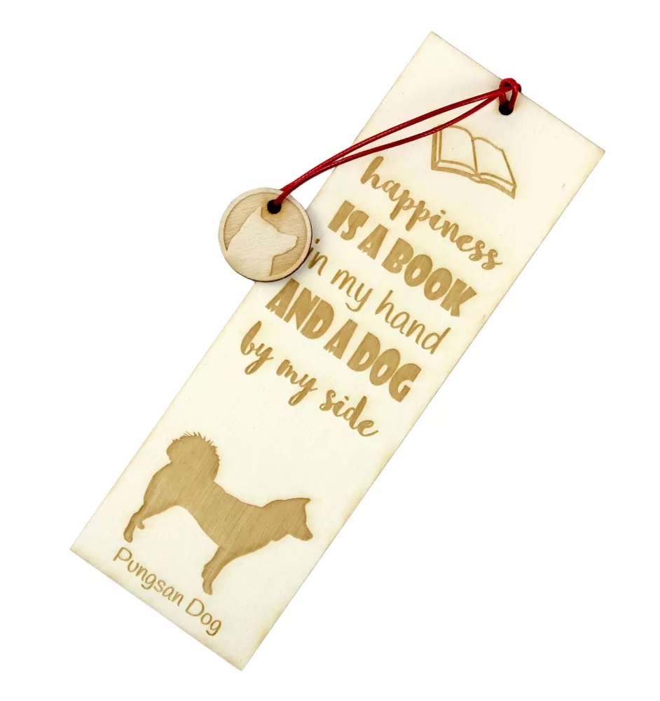 Pungsan dog, Korean Phungsan, Poongsan, Pungsangae - marque-page pour livre avec chien, marque-page personnalisé, accessoire canin pour les lecteurs de la marque Art-Dog