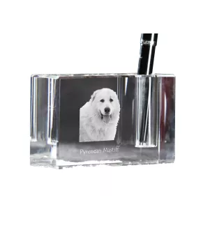 Mastif pirenejski penholder kryształowy z psem Art-Dog