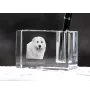 Pyrenean Mastiff, Mastín del Pirineo - Pen stand, crystal organiser with dog photo, unique desk decoration by Art-Dog brand