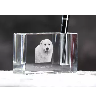 Mastif pirenejski penholder kryształowy z psem Art-Dog