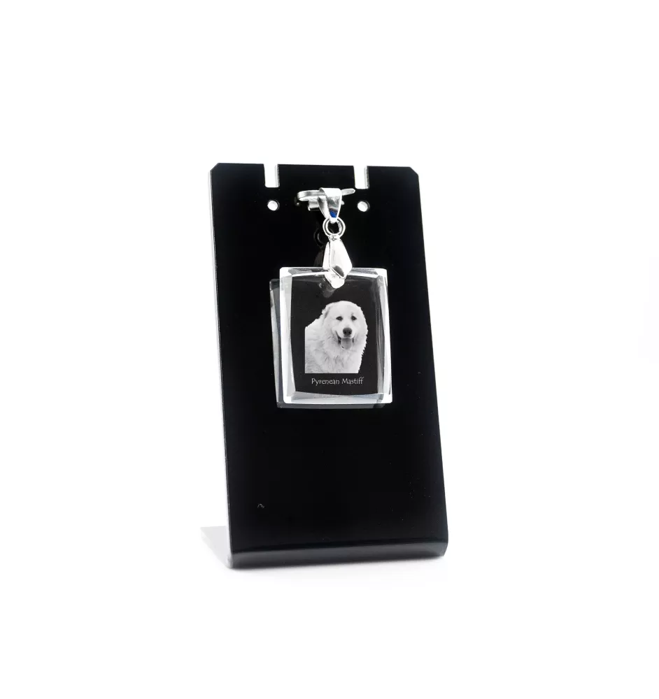 Pyrenean Mastiff, Mastín del Pirineo - Crystal dog pendant, photo necklace, unique jewellery by Art-Dog