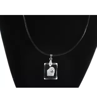 Pyrenean Mastiff, Mastín del Pirineo - Crystal dog pendant, photo necklace, unique jewellery by Art-Dog