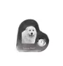 Pyrenean Mastiff, Mastín del Pirineo - crystal clock with a dog picture, heart-shaped shelf clock, personalized standing clock by Art-Dog brand