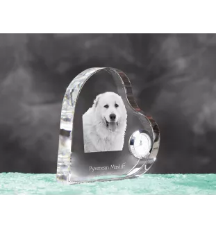 Mastif pirenejski zegar w kształcie serca z psem Art-Dog