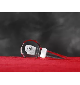 Mâtin des Pyrénées, Mastín del Pirineo - Bouchon de bouteille en cristal, bouchon de vin unique avec photo, cadeau personnalisé pour sommelier par la marque Art-Dog