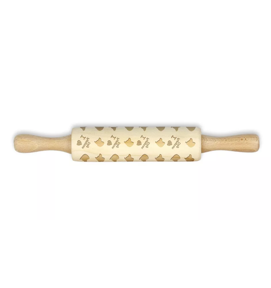 Pungsan dog, Korean Phungsan, Poongsan, Pungsangae - small rolling pin with a dog pattern, a rolling pin for children's dough, decorating ceramic clay by Art-Dog brand