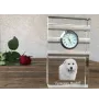 Mâtin des Pyrénées, Mastín del Pirineo - une horloge en verre avec une photo, une photo de chien dans un cristal, une horloge de bureau personnalisée de la marque Art-Dog