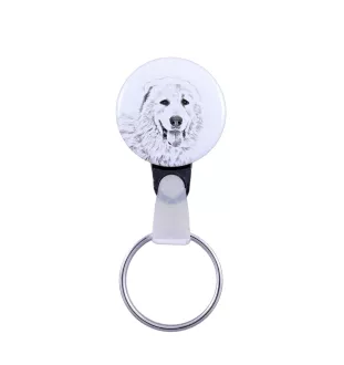 Pyrenean Mastiff, Mastín del Pirineo - keychain with a dog portrait, pendant with the brand's own Art-Dog graphics