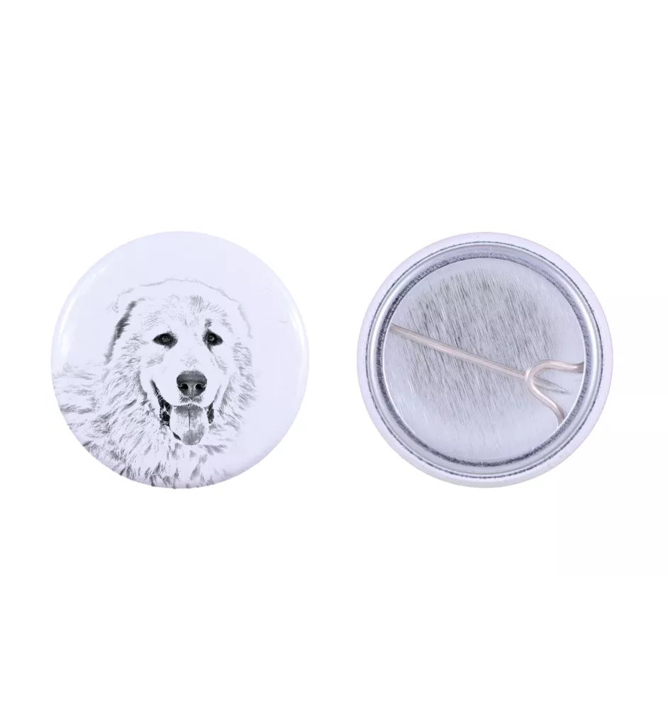 Mastif pirenejski przypinka z psem mała Art-Dog