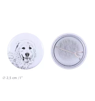 Mastif pirenejski przypinka z psem mała Art-Dog