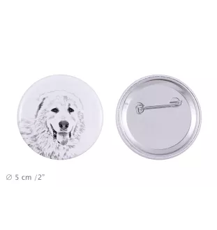 Mâtin des Pyrénées, Mastín del Pirineo - badge avec votre chien, ajoutez votre propre photo, marque Art-Dog