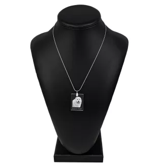 Pyrenean Mastiff, Mastín del Pirineo - Crystal pendant with dog, silver necklace with photo, personalised pendant by Art-Dog brand