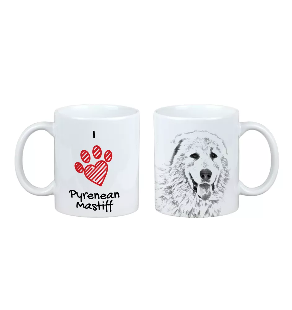 Mâtin des Pyrénées, Mastín del Pirineo - tasse avec chien, une tasse adorable avec une illustration, un cadeau avec votre photo de la marque Art-Dog