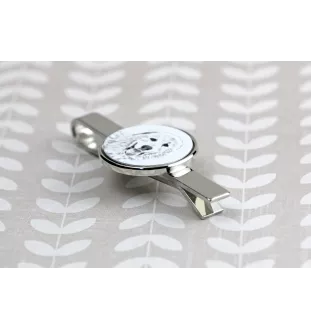 Pyrenean Mastiff, Mastín del Pirineo - tie clip with a dog, personalized tie clip, a unique gift for a man from the Art-Dog brand
