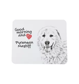 Mâtin des Pyrénées, Mastín del Pirineo - tapis de souris personnalisé avec impression, tapis de souris personnalisé avec chien, accessoire unique pour employé de bureau de la marque Art-Dog