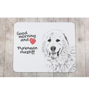 Pyrenean Mastiff, Mastín del Pirineo - mouse pad with print, personalized dog-themed mouse pad, unique gadget for an office worker by Art-Dog brand