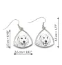 Pyrenean Mastiff, Mastín del Pirineo - dog earrings, hanging earrings with a picture, personalized jewelry with Art-Dog brand print