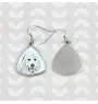 Pyrenean Mastiff, Mastín del Pirineo - dog earrings, hanging earrings with a picture, personalized jewelry with Art-Dog brand print