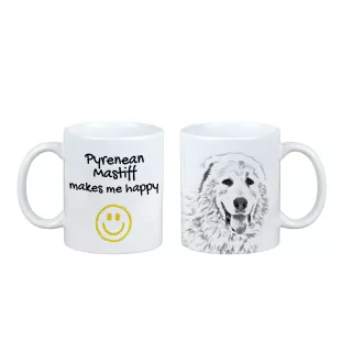 Pyrenean Mastiff, Mastín del Pirineo - cup with a dog, cheerful cup for a dog lover, personalized gift from the Art-Dog brand