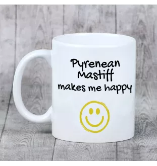 Pyrenean Mastiff, Mastín del Pirineo - cup with a dog, cheerful cup for a dog lover, personalized gift from the Art-Dog brand