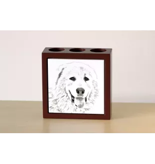 Mâtin des Pyrénées, Mastín del Pirineo - porte-stylo avec chien, organiseur de bureau avec impression, décoration de bureau personnalisée de la marque Art-Dog