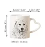 Pyrenean Mastiff, Mastín del Pirineo - cup with a dog, adorable cup with a heart-shaped handle, universal gift from the Art-Dog brand
