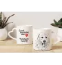 Pyrenean Mastiff, Mastín del Pirineo - cup with a dog, adorable cup with a heart-shaped handle, universal gift from the Art-Dog brand