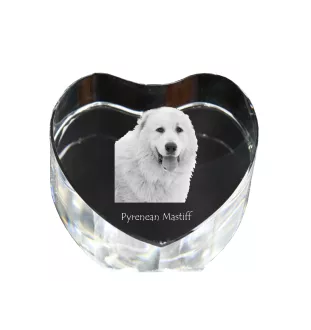 Mastif pirenejski serce kryształowe z psem Art-Dog