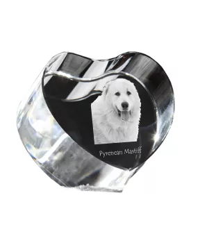 Mastif pirenejski serce kryształowe z psem Art-Dog