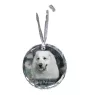 Pyrenäenberghund, Patou - Kristallkugel mit Foto, Hundebild im Kristall, personalisierter Christbaumschmuck von Art-Dog.