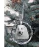 Pyrenäenberghund, Patou - Kristallkugel mit Foto, Hundebild im Kristall, personalisierter Christbaumschmuck von Art-Dog.
