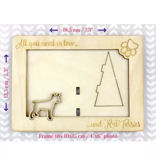 Rat Terrier ramka na zdjęcie ze sklejki Art-Dog