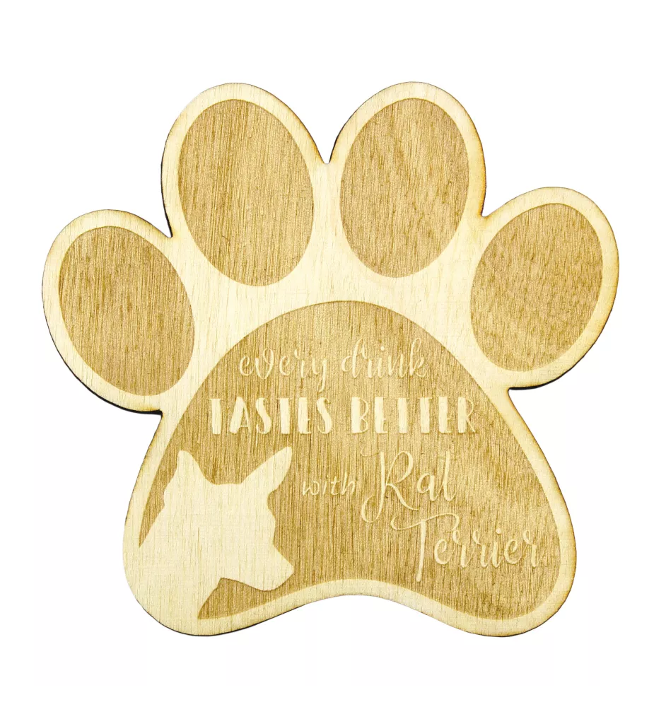 Rat Terrier - Sous-verre mug, sous-verre gravé avec chien, cadeau pour amoureux des chiens par la marque Art-Dog