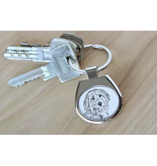 Pyrenean Sheepdog, Labri, Pyrenees Sheepdog I - keychain with a dog, keychain with a print, personalized pendant from the Art-Dog brand