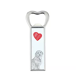 Pyrenean Sheepdog, Labri, Pyrenees Sheepdog I - bottle opener with a dog, personalized fridge opener, unique gift for a man by Art-Dog brand