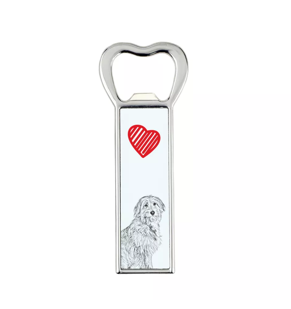 Pyrenean Sheepdog, Labri, Pyrenees Sheepdog I - bottle opener with a dog, personalized fridge opener, unique gift for a man by Art-Dog brand
