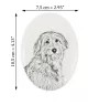Pyrenean Sheepdog, Labri, Pyrenees Sheepdog I - commemorative plaque with a photo of a dog, tombstone with a print, personalized oval plaque from the Art-Dog brand