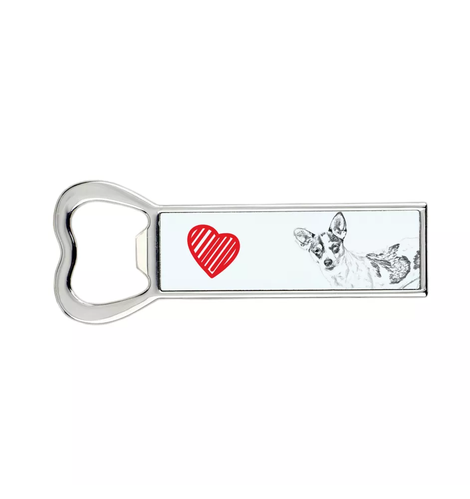 Rat Terrier, Ratting Terrier, Decker Giant - bottle opener with a dog, personalized fridge opener, unique gift for a man by Art-Dog brand